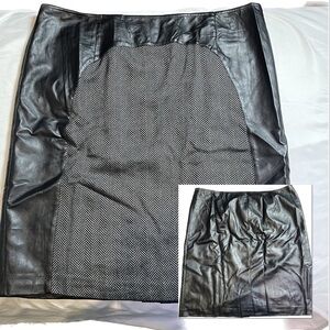 Mark Zunino Tweed and Pleather Pencil Skirt Size 22W